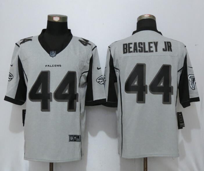 New Nike Atlanta Falcons #44 Beasley jr Nike Gridiron Gray II Limited Jersey->->NFL Jersey